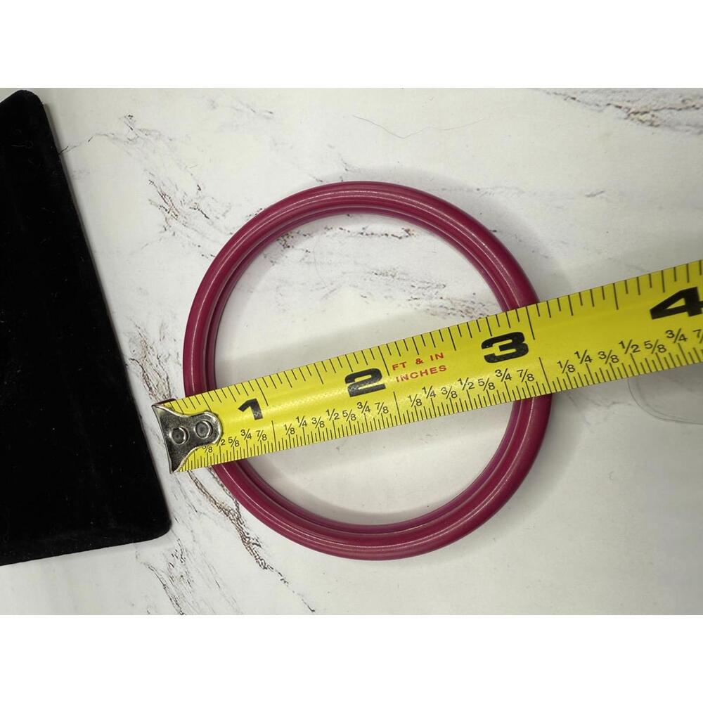 80s Fabulous Fuchsia 8” Hoop Bracelets Double the Fun - Picture 5 of 5